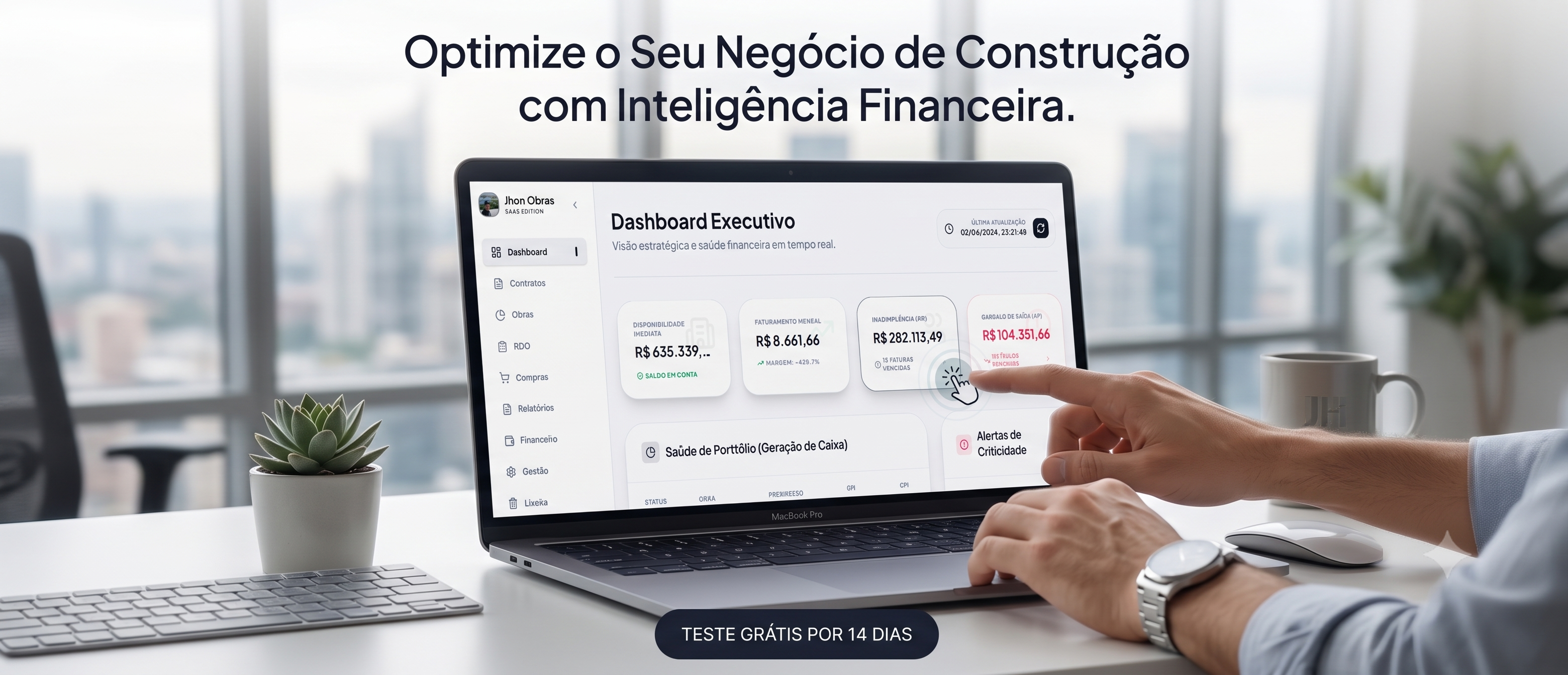 Dashboard do Opus — Gestão de Obras